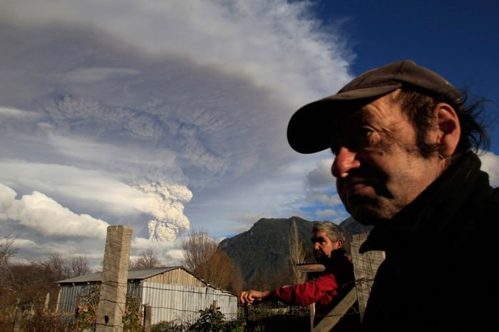 Puyehue volcano eruption, Andes, Chile