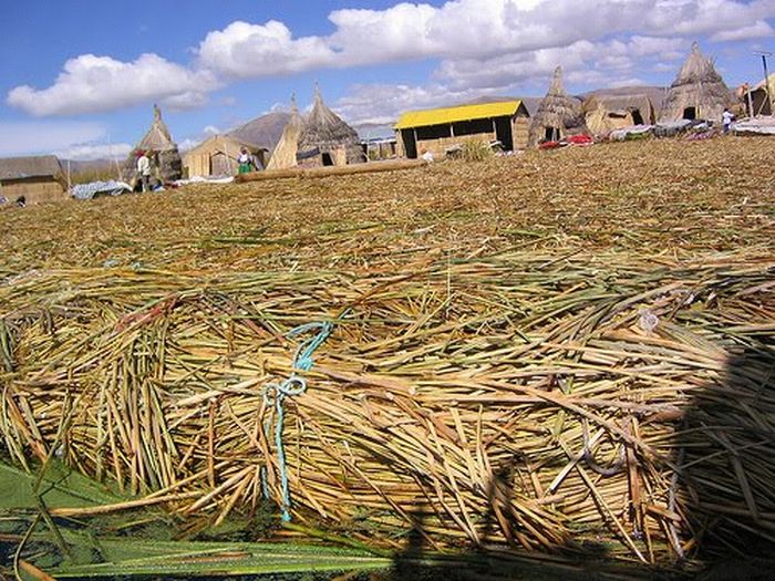 Uros people, floating islands of Lake Titicaca, Peru, Bolivia