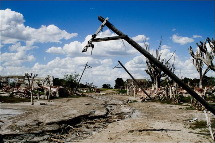 Pablo Novak, alone in the flooded town, Epecuen, Argentina