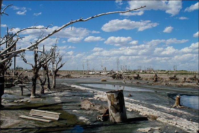 Pablo Novak, alone in the flooded town, Epecuen, Argentina