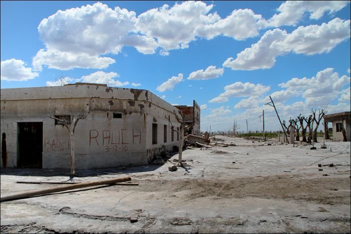 Pablo Novak, alone in the flooded town, Epecuen, Argentina