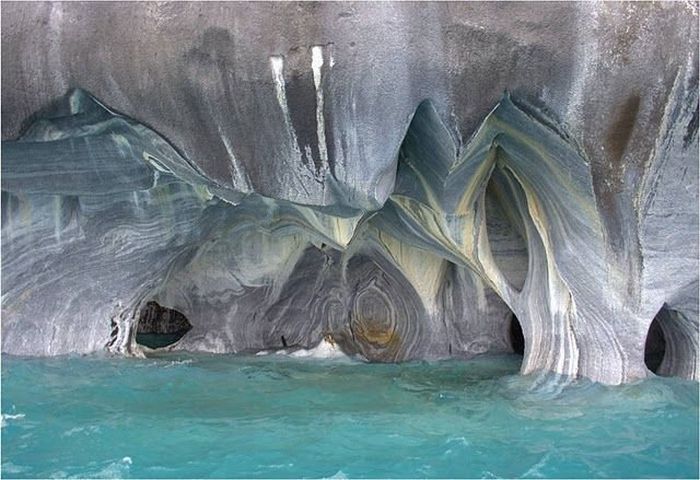 Marble caves, Lago General Carrera (Lago Buenos Aires), Patagonia, Chile, Argentina