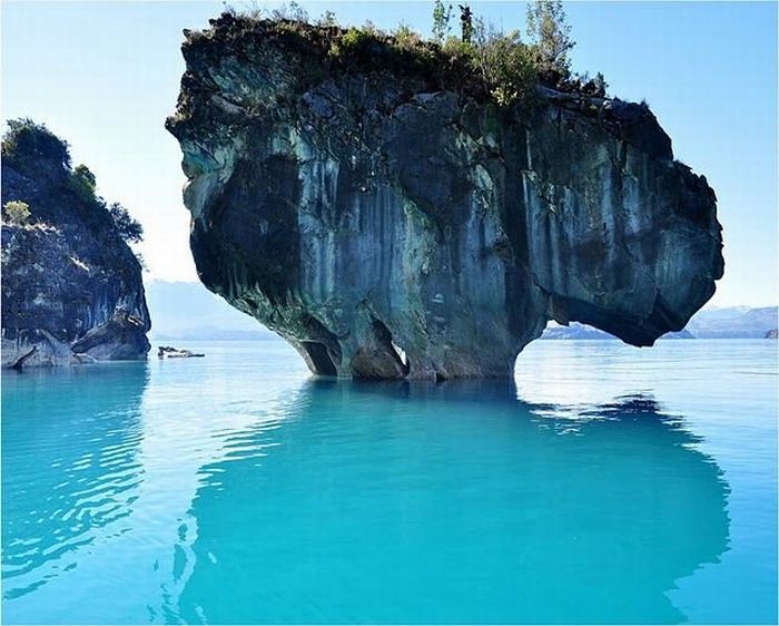 Marble caves, Lago General Carrera (Lago Buenos Aires), Patagonia, Chile, Argentina