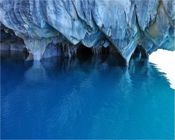 Marble caves, Lago General Carrera (Lago Buenos Aires), Patagonia, Chile, Argentina