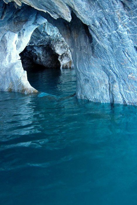 Marble caves, Lago General Carrera (Lago Buenos Aires), Patagonia, Chile, Argentina