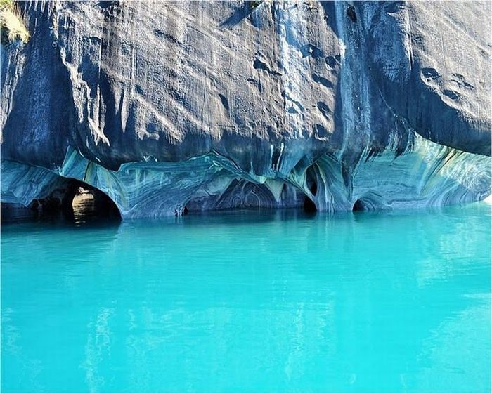 Marble caves, Lago General Carrera (Lago Buenos Aires), Patagonia, Chile, Argentina