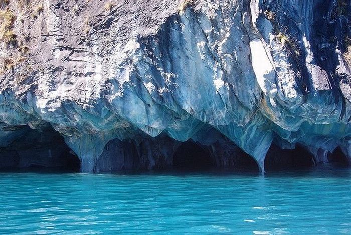 Marble caves, Lago General Carrera (Lago Buenos Aires), Patagonia, Chile, Argentina