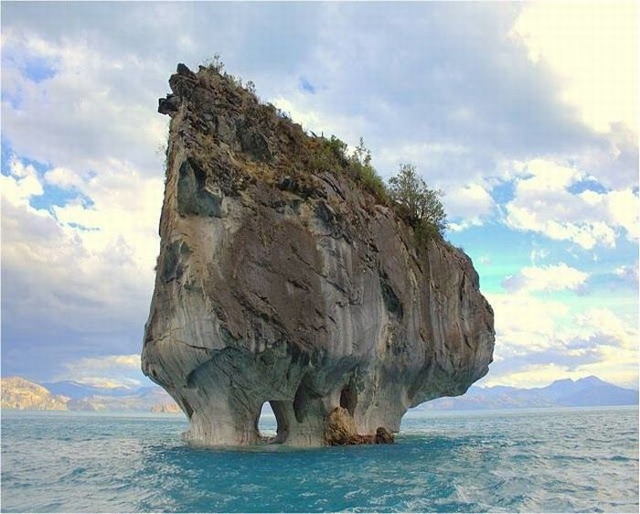 Marble caves, Lago General Carrera (Lago Buenos Aires), Patagonia, Chile, Argentina