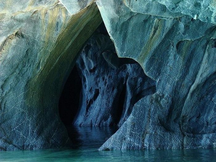 Marble caves, Lago General Carrera (Lago Buenos Aires), Patagonia, Chile, Argentina