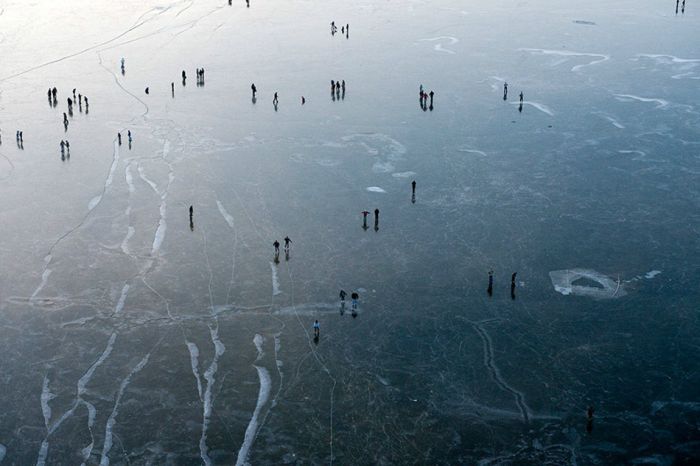 bird's-eye view of winter