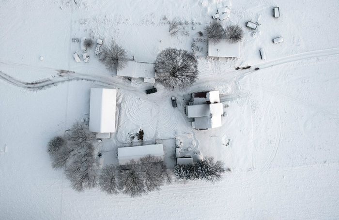 bird's-eye view of winter