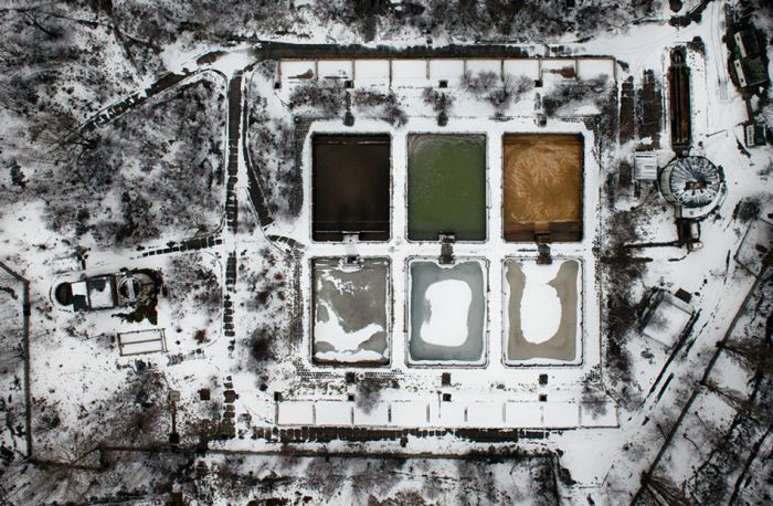 bird's-eye view of winter