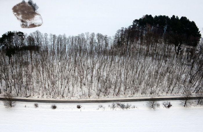 bird's-eye view of winter