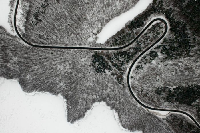 bird's-eye view of winter