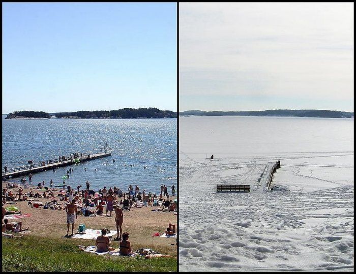 summer vs. winter photo