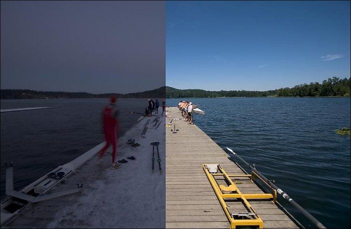 summer vs. winter photo