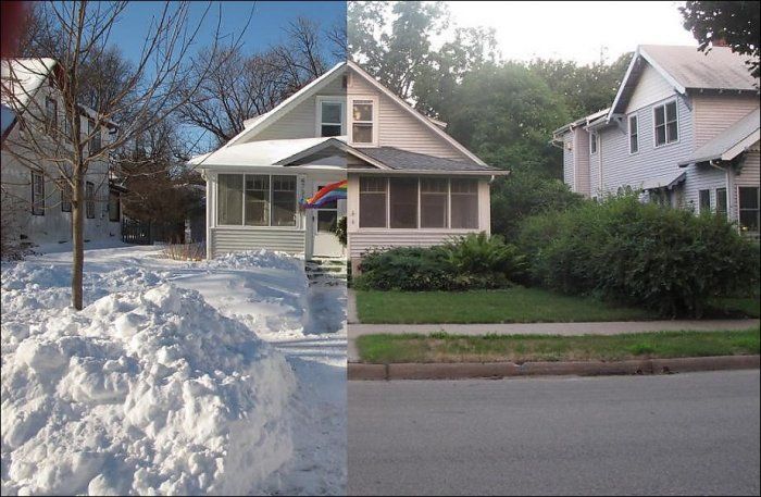 summer vs. winter photo