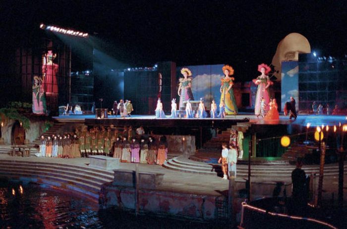 Seebühne floating stage, Bregenzer Festspiele, Lake Constance, Bregenz, Austria