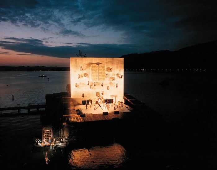 Seebühne floating stage, Bregenzer Festspiele, Lake Constance, Bregenz, Austria