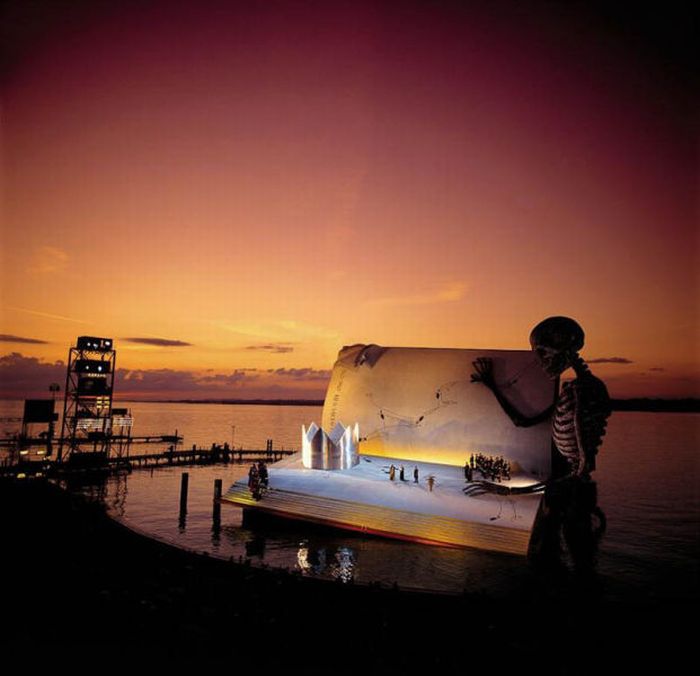 Seebühne floating stage, Bregenzer Festspiele, Lake Constance, Bregenz, Austria