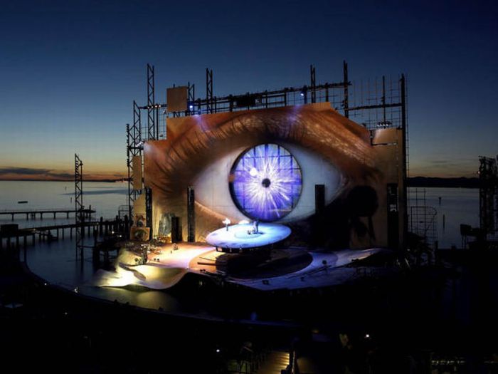 Seebühne floating stage, Bregenzer Festspiele, Lake Constance, Bregenz, Austria