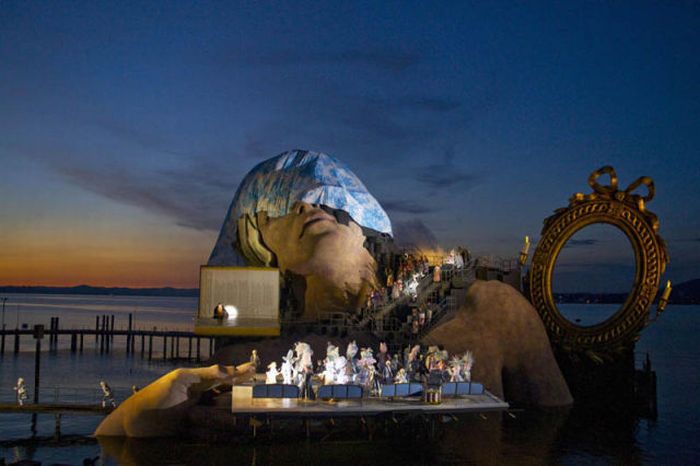 Seebühne floating stage, Bregenzer Festspiele, Lake Constance, Bregenz, Austria