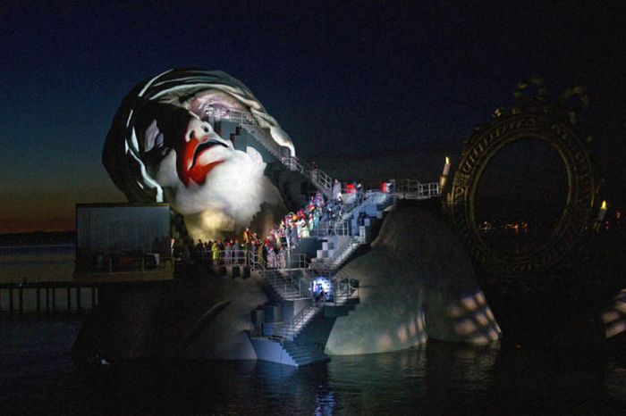 Seebühne floating stage, Bregenzer Festspiele, Lake Constance, Bregenz, Austria