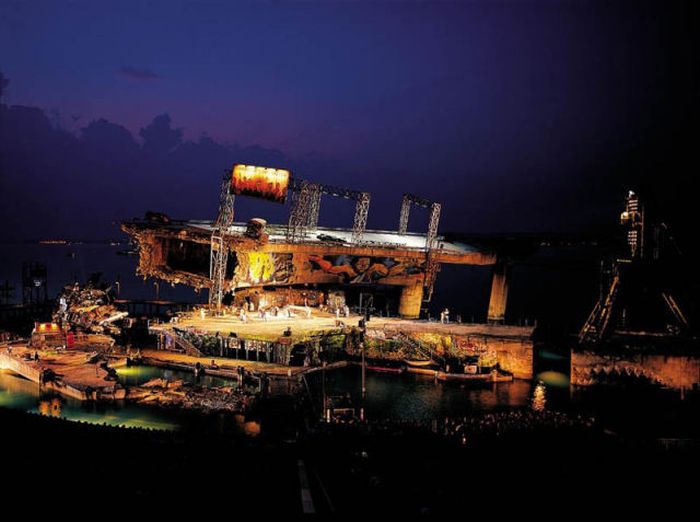 Seebühne floating stage, Bregenzer Festspiele, Lake Constance, Bregenz, Austria