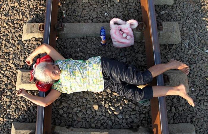 Railroad tracks therapy, Rawa Buaya, Jakarta, Indonesia