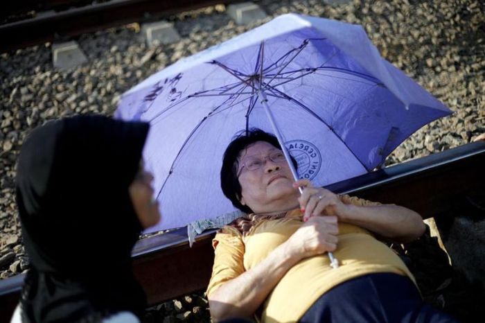 Railroad tracks therapy, Rawa Buaya, Jakarta, Indonesia