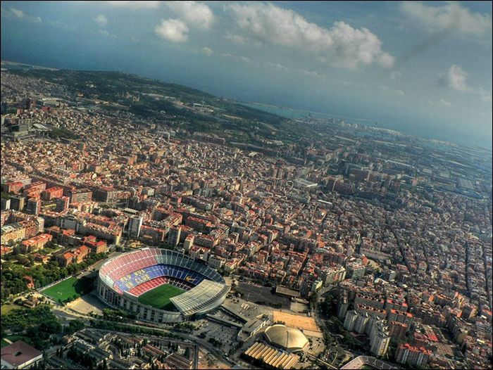 bird's-eye view aerial landscape photography