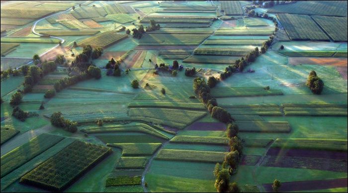bird's-eye view aerial landscape photography