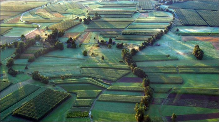 bird's-eye view aerial landscape photography