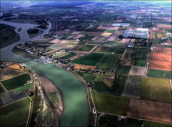 bird's-eye view aerial landscape photography