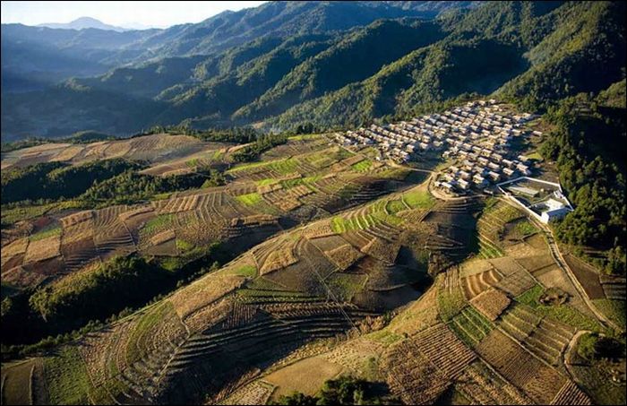 bird's-eye view aerial landscape photography