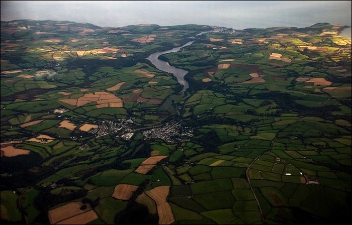 bird's-eye view aerial landscape photography