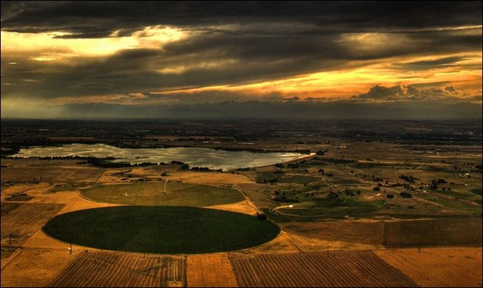 bird's-eye view aerial landscape photography