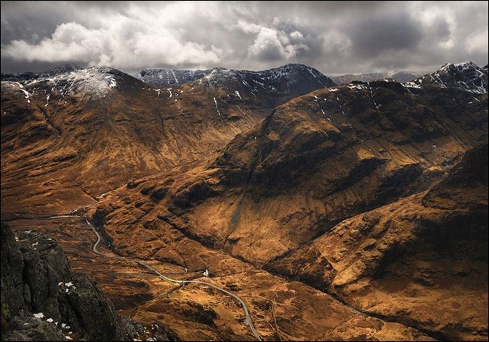 bird's-eye view aerial landscape photography