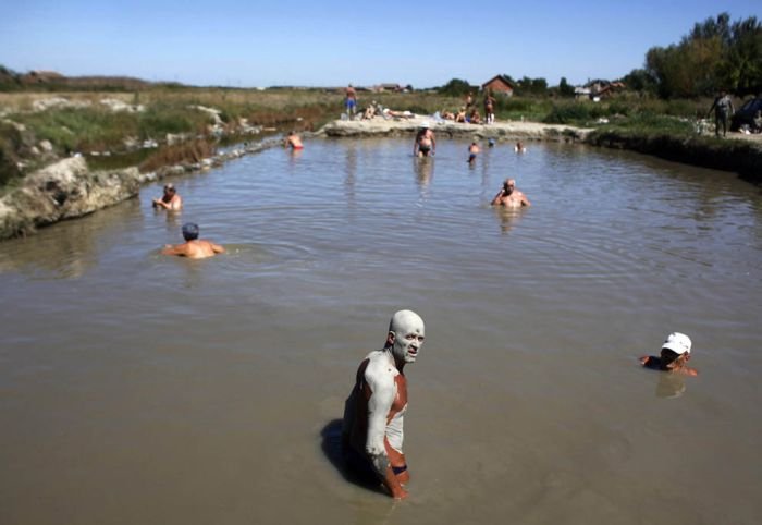 Open air mud bath, Republic of Serbia