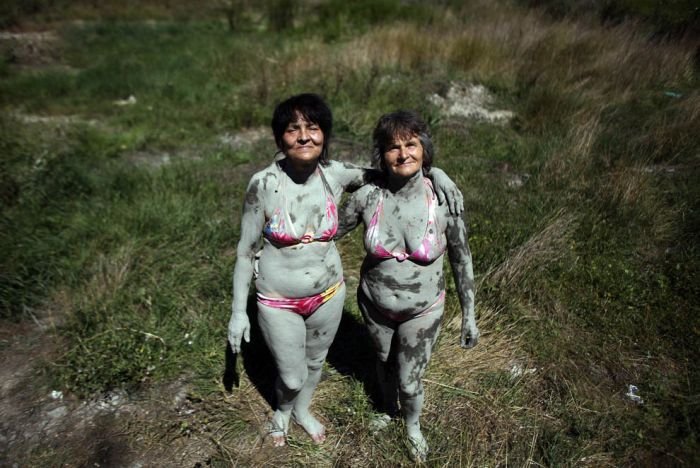 Open air mud bath, Republic of Serbia