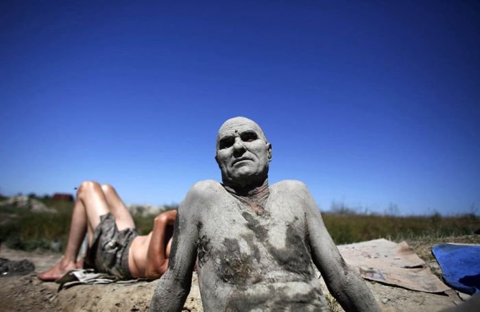 Open air mud bath, Republic of Serbia