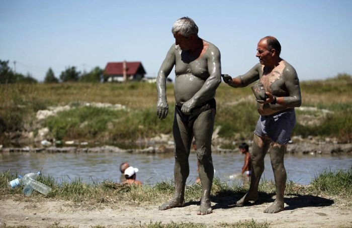 Open air mud bath, Republic of Serbia