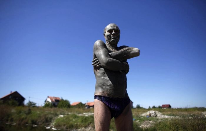 Open air mud bath, Republic of Serbia