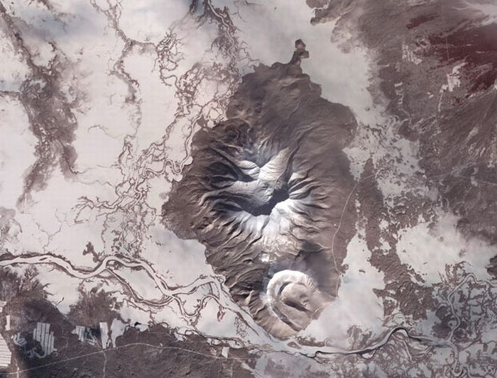 volcano from space