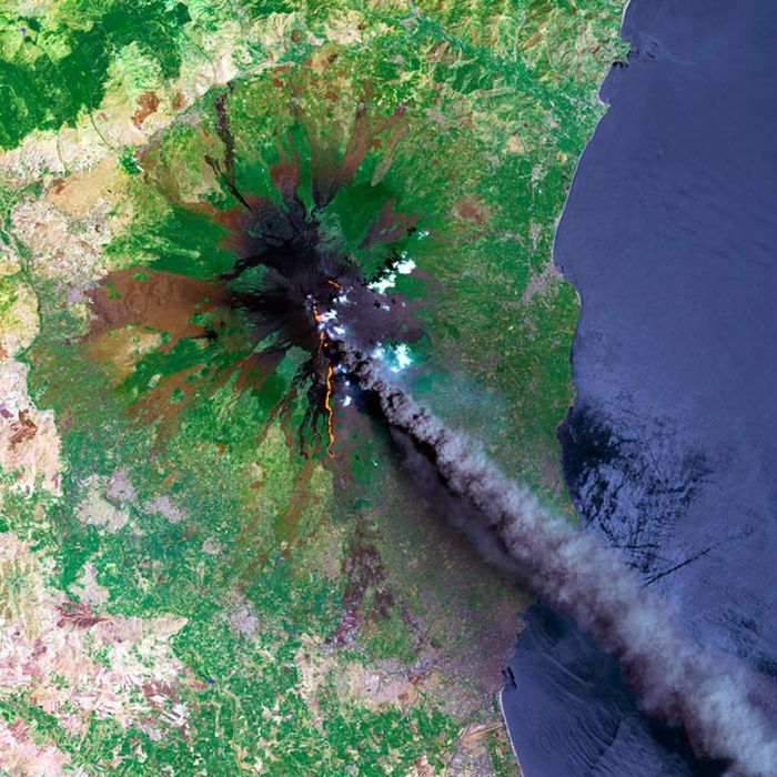 volcano from space