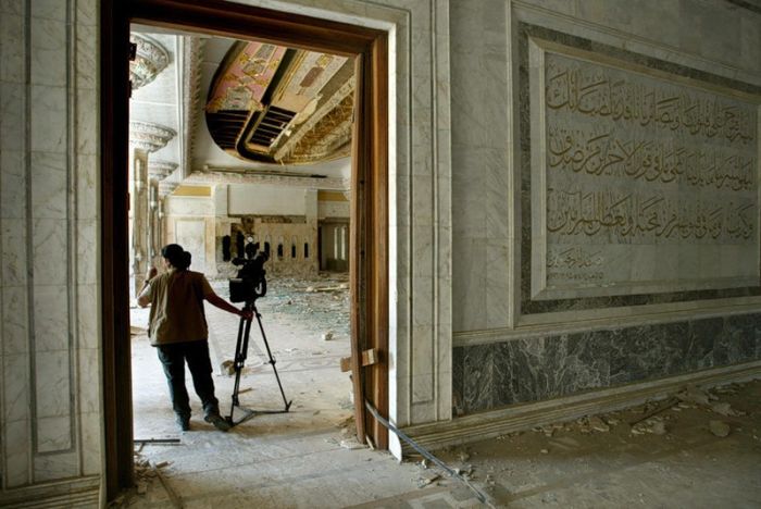 Rebels inside Muammar Muhammad al-Gaddafi villas, Libya