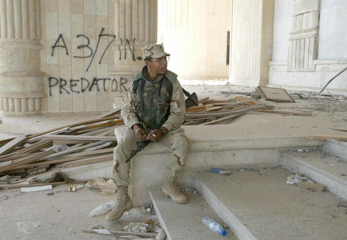 Rebels inside Muammar Muhammad al-Gaddafi villas, Libya