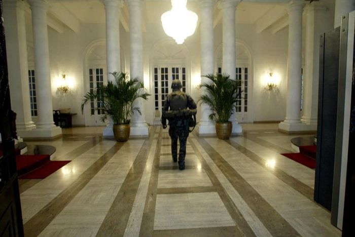 Rebels inside Muammar Muhammad al-Gaddafi villas, Libya