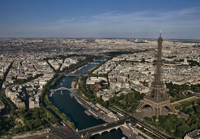 Bird's-eye view of Paris, France