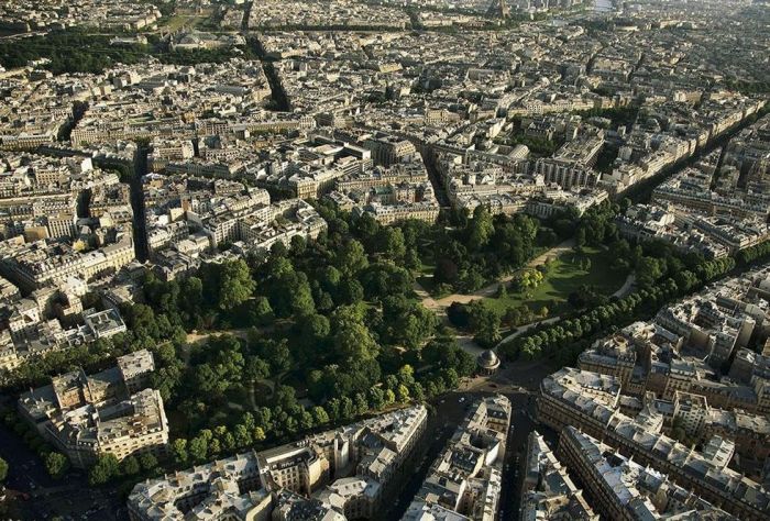 Bird's-eye view of Paris, France